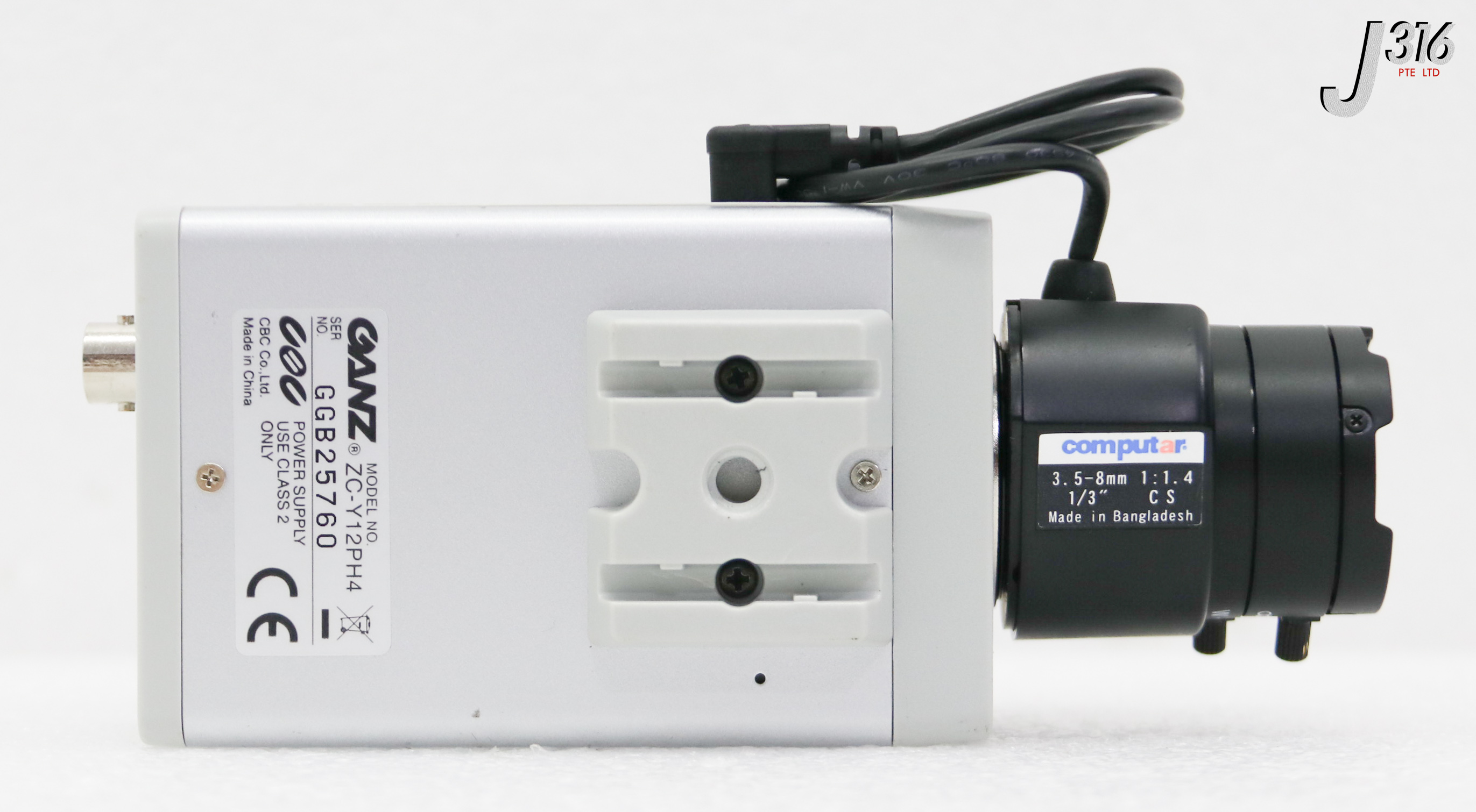 37455 GANZ SUPER HIGH RESOLUTION CAMERA, COLOUR W/ LENS 3.5-8MM 1